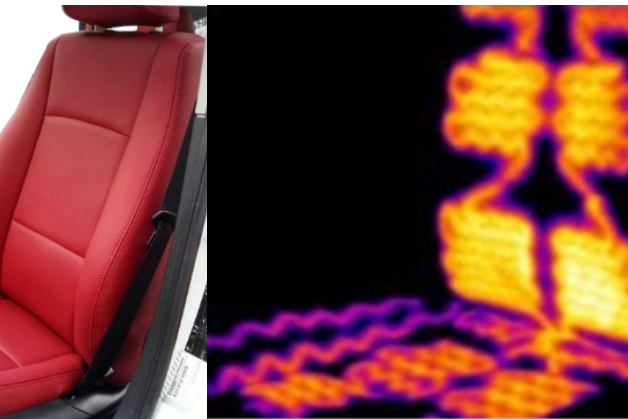 骑车座椅加热检红外图