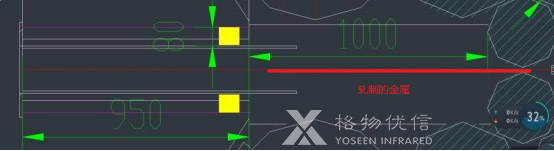 红外热像仪在轧机工作辊中的安装示意图