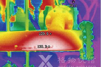 红外热像仪观测下气体泄漏红外图