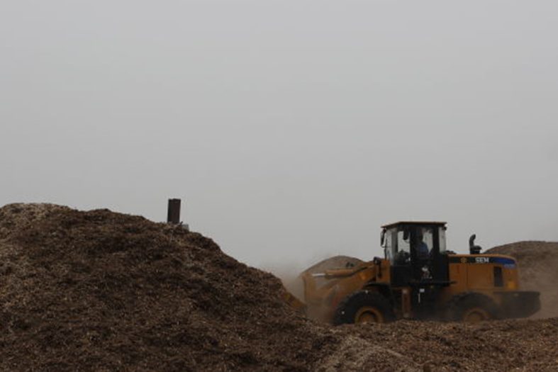 生物质能发电废料堆