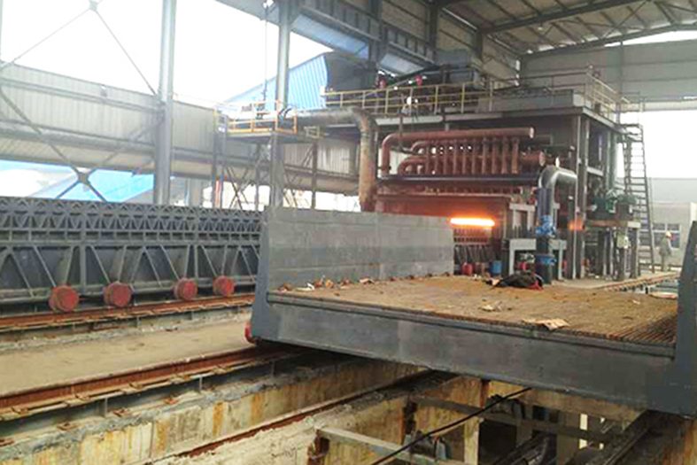 钢铁厂带式烧结机实景图