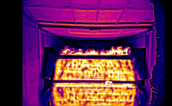 烧结机尾红外图像