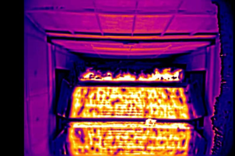 烧结机尾红外图像