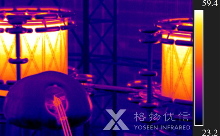 格物优信红外热像仪拍摄电缆异常高温热像图