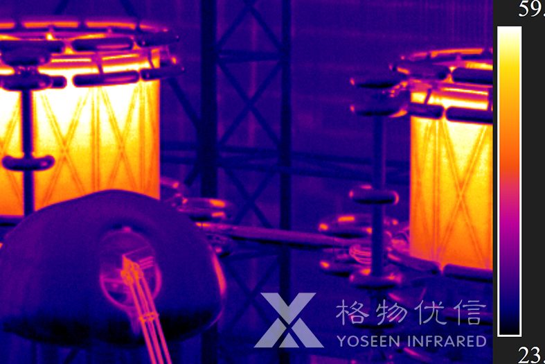 格物优信红外热像仪拍摄电缆异常高温热像图