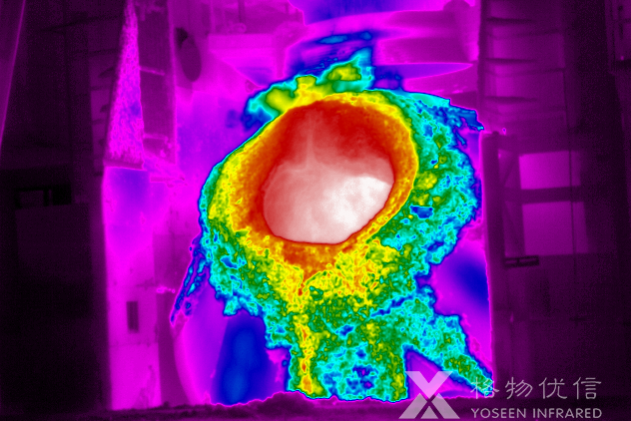 格物优信红外热像仪探测转炉热像图