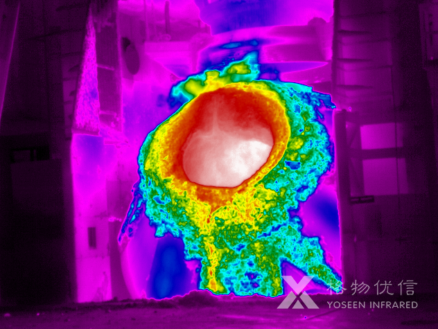 格物优信红外热像仪探测转炉热像图