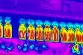 红外热像仪检测吹瓶机生产过程