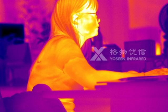 格物优信红外热像仪拍摄的人体热像图