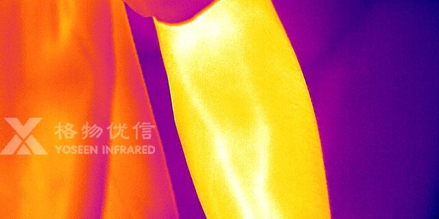 格物优信红外热像仪拍摄的人体胳膊热像图