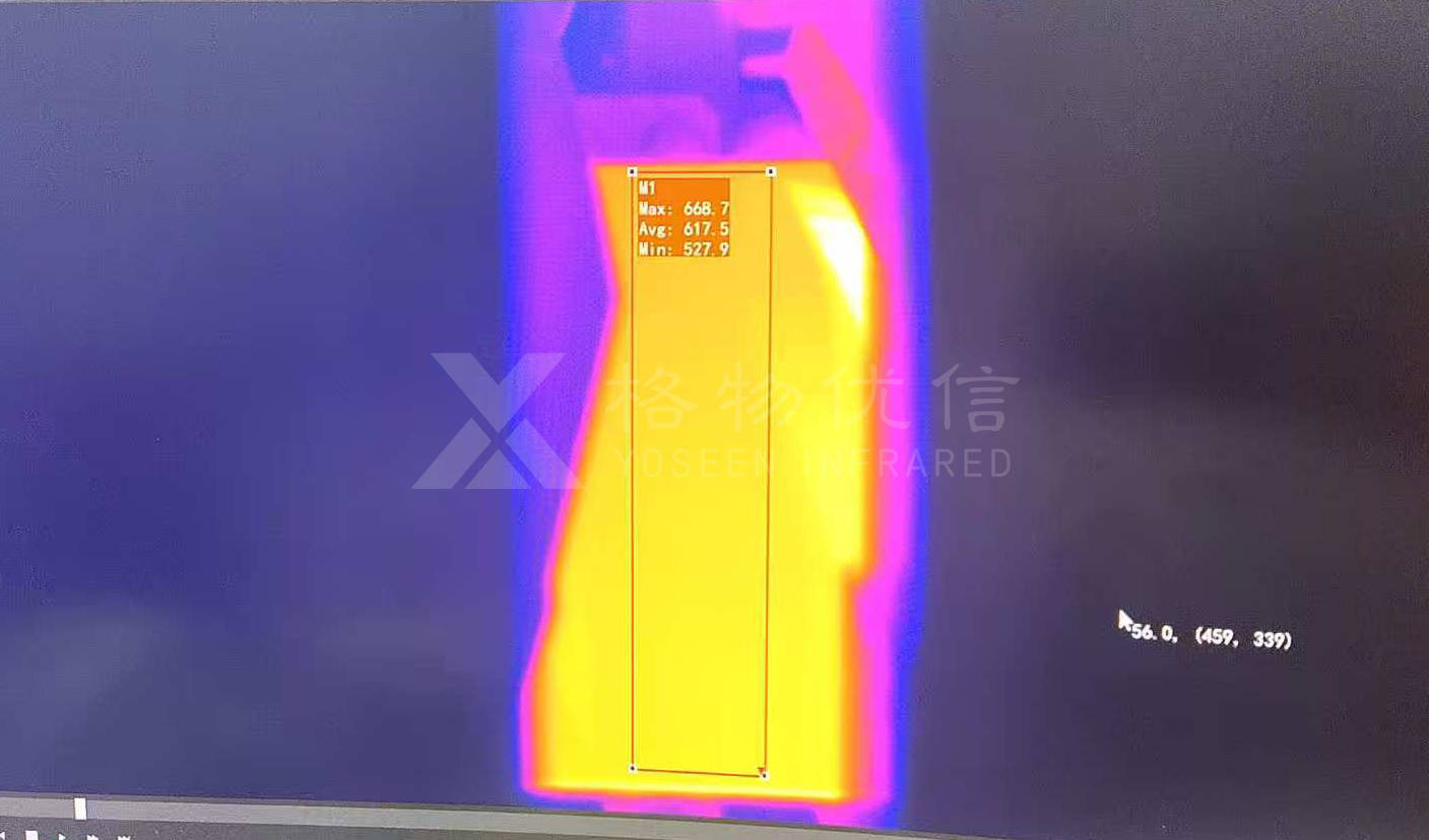 红外热像仪用于特种玻璃生产熔炉炉衬测温