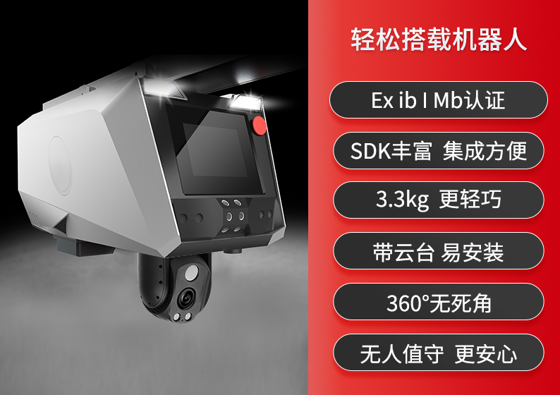 本安防爆热像仪集成于巡检机器人