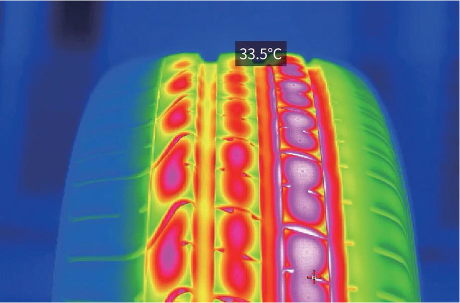 红外热像仪如何“看见”轮胎磨损的秘密?格物优信X640F系列助力精准测试